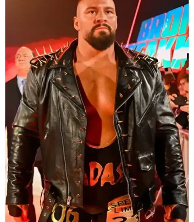 WWE Bron Breakker Spiked Leather Jacket