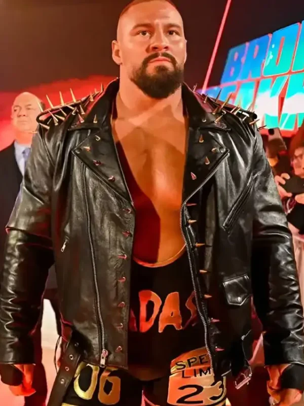 WWE Bron Breakker Spiked Leather Jacket