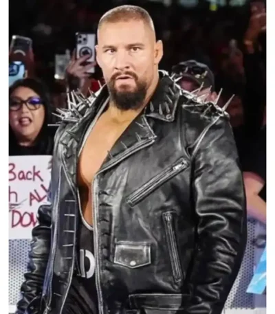 WWE Bron Breakker Spiked Leather Jacket