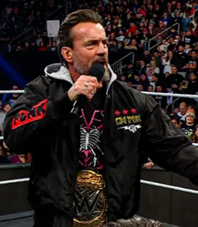 CM Punk Black Bomber Jacket