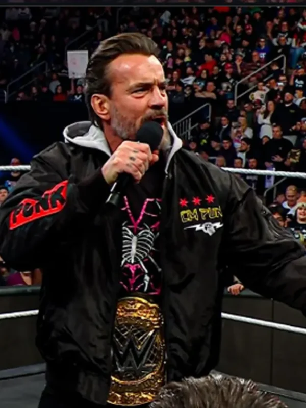 CM Punk Black Bomber Jacket