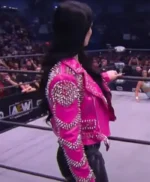 WWE Dynamite Saraya Pink Leather Jacket