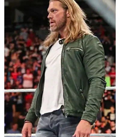 WWE Edge Green Leather Jacket