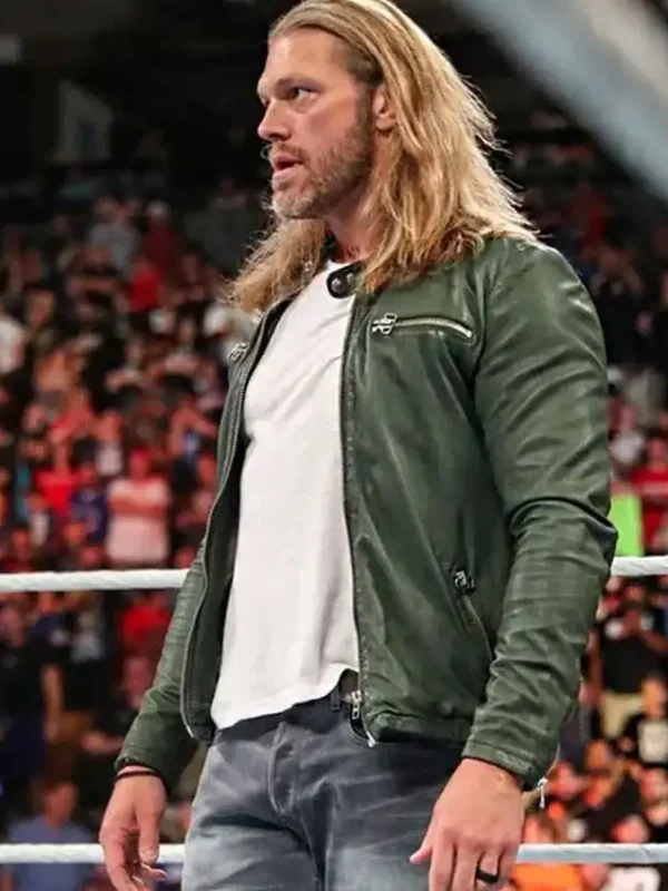 WWE Edge Green Leather Jacket