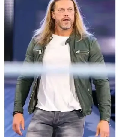WWE Edge Green Leather Jacket