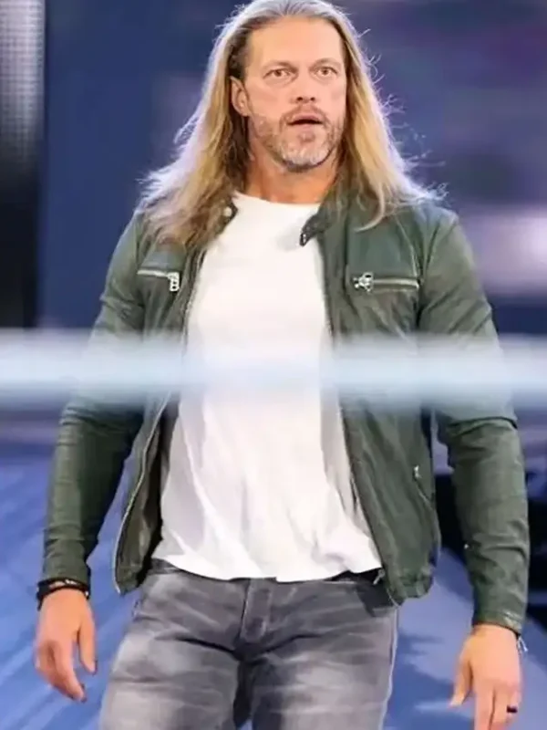 WWE Edge Green Leather Jacket