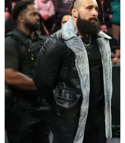 WWE NXT Tony D’Angelo Black Shearling Jacket