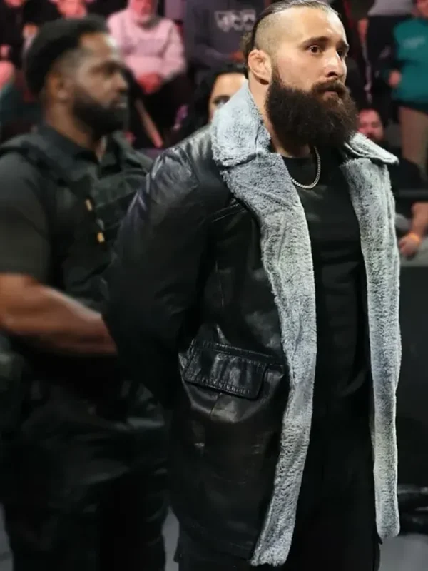 WWE NXT Tony D’Angelo Black Shearling Jacket