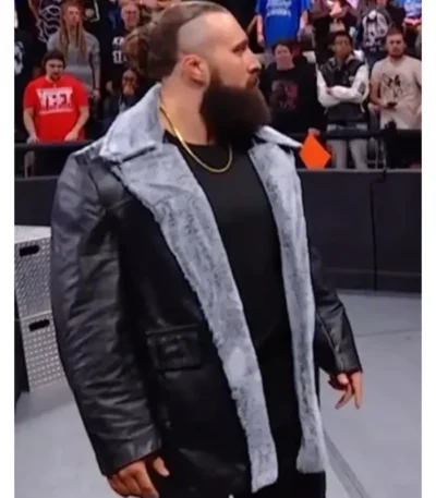 WWE NXT Tony D’Angelo Black Shearling Jacket