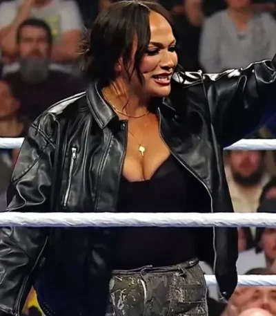 WWE Nia Jax Black Leather Jacket