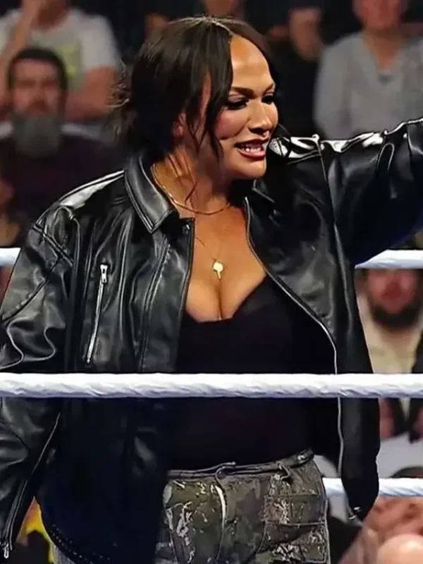 WWE Nia Jax Black Leather Jacket