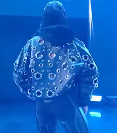 RAW 2026 Seth Rollins Grommets Leather Jacket