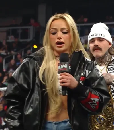 WWE RAW Liv Morgan Black Leather Jacket