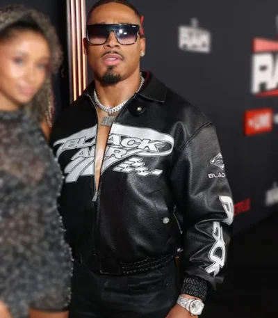 WWE RAW Event Carmelo Hayes Black Leather Jacket