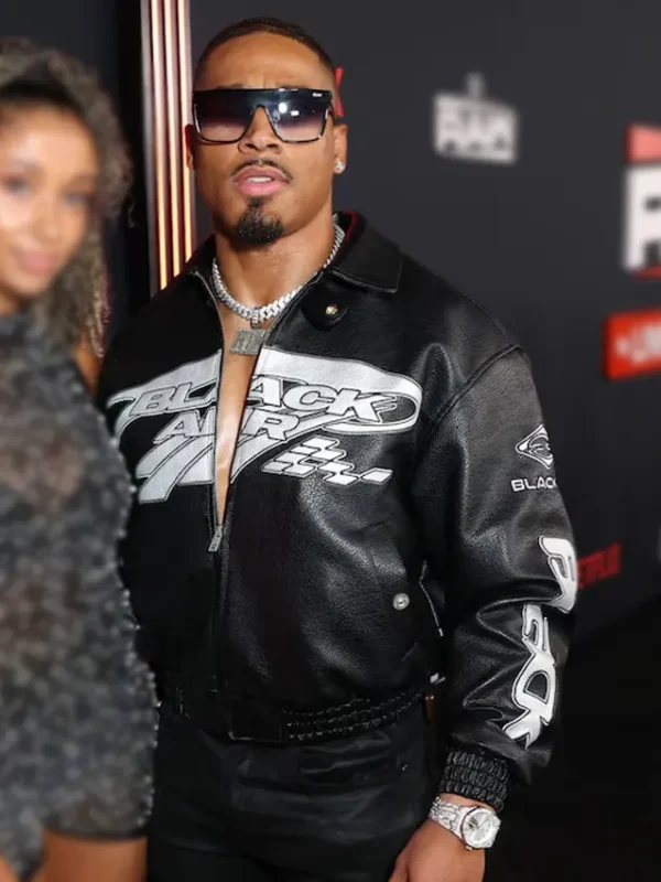 WWE RAW Event Carmelo Hayes Black Leather Jacket