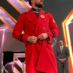 WWE Raw Seth Rollins Red Wool Coat