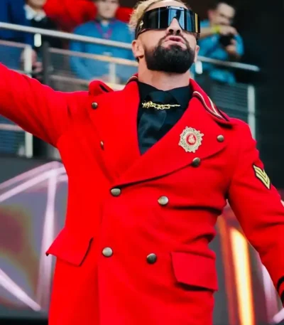 WWE Raw Seth Rollins Red Wool Coat