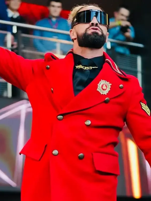 WWE Raw Seth Rollins Red Wool Coat
