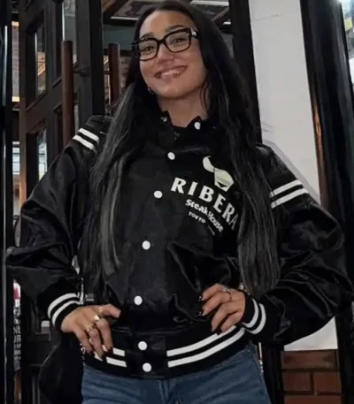 WWE Roxanne Perez Satin Varsity Jacket