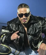 SmackDown 2026 Carmelo Hayes Black Leather Jacket