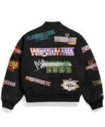 WWE WrestleMania 1-21 Black Varsity Jacket
