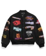 WWE WrestleMania 1-21 Black Varsity Jacket