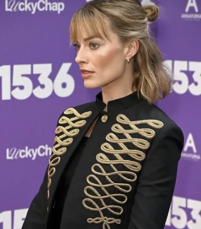 1536 Opening Night Margot Robbie Black Jacket
