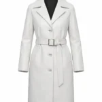 White Leather Trench Coat
