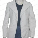 White Wool Formal Party Wear Blazer For Womens