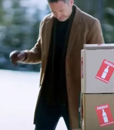 William Devry Christmas At The Chalet 2023 Brown Wool Coat