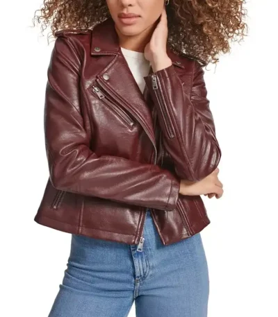 Women’s Brown Classic Leather Asymmetrical Moto Jacket