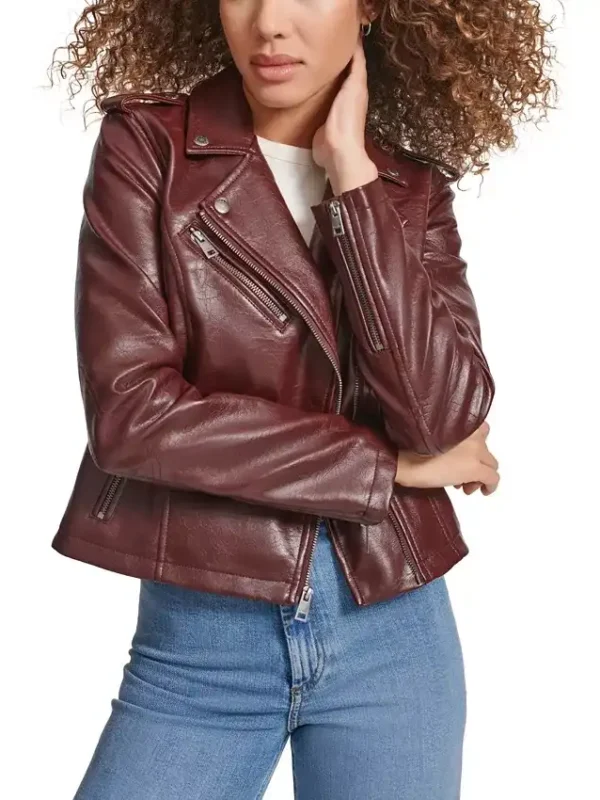 Women’s Brown Classic Leather Asymmetrical Moto Jacket