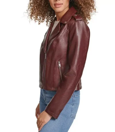 Women’s Brown Classic Leather Asymmetrical Moto Jacket