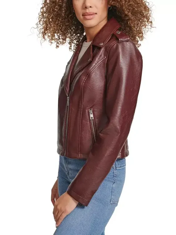 Women’s Brown Classic Leather Asymmetrical Moto Jacket