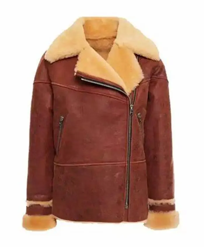 Womens Distressed Shearling Jacket Womens Distressed Shearling Jacket