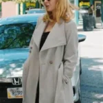 Womens Off White Long Trench Robe Coat