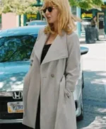Womens Off White Long Trench Robe Coat