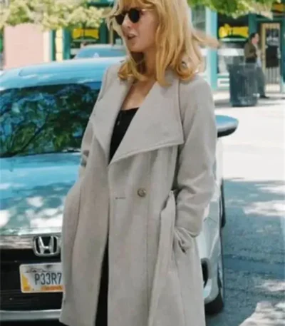 Womens Off White Long Trench Robe Coat