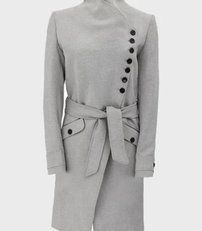 Women’s Wool Robe Grey Long Coat