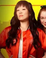 Wong and Winchester 2023 Grace Lynn Kung Red Bomber Jacket