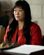 Wong and Winchester 2023 Grace Lynn Kung Red Bomber Jacket