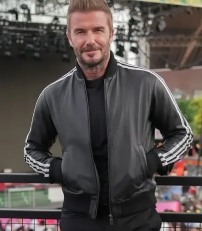 World Cup 2026 David Beckham Leather Track Jacket