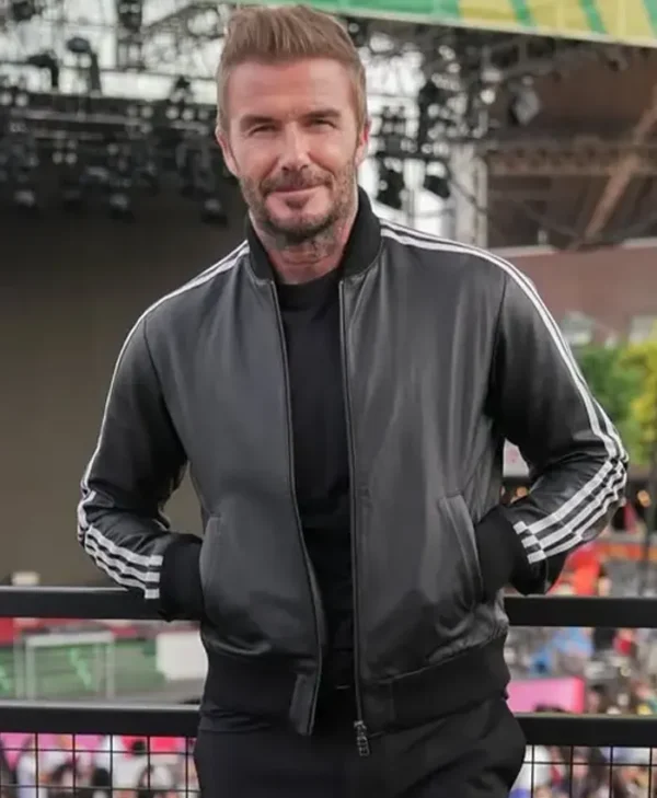 World Cup 2026 David Beckham Leather Track Jacket
