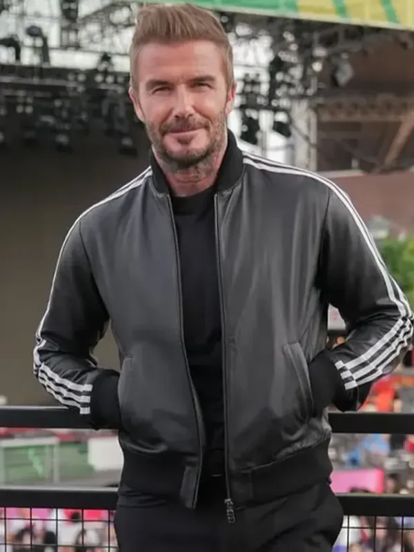 World Cup 2026 David Beckham Leather Track Jacket
