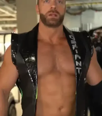 WrestleMania 42 LA Knight Black Leather Vest