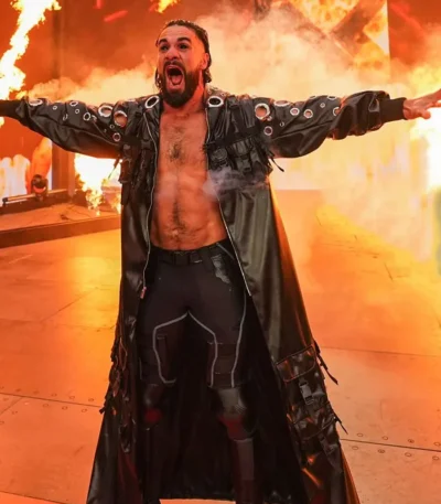 WrestleMania 42 Seth Rollins Leather Coat