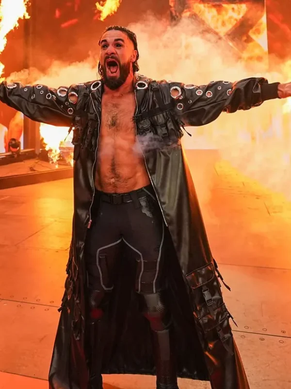 WrestleMania 42 Seth Rollins Leather Coat