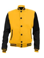Yellow and Black Varsity Letterman Jacket