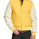 Yellow and White Varsity Jacket