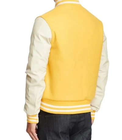 Yellow and White Varsity Jacket
